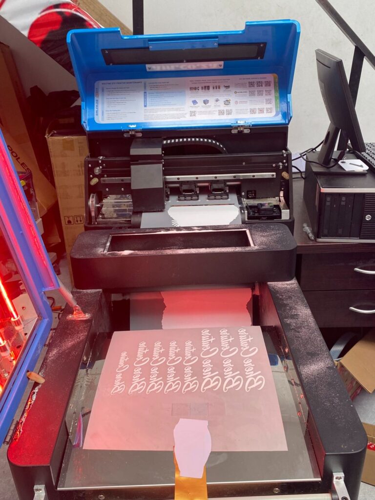 DTF printer used for custom clothing printing in Cape Town
