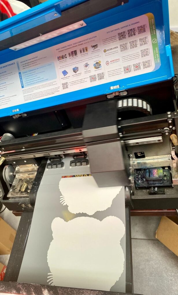 DTF printing machine at Maitcomp Printers in Cape Town Title: