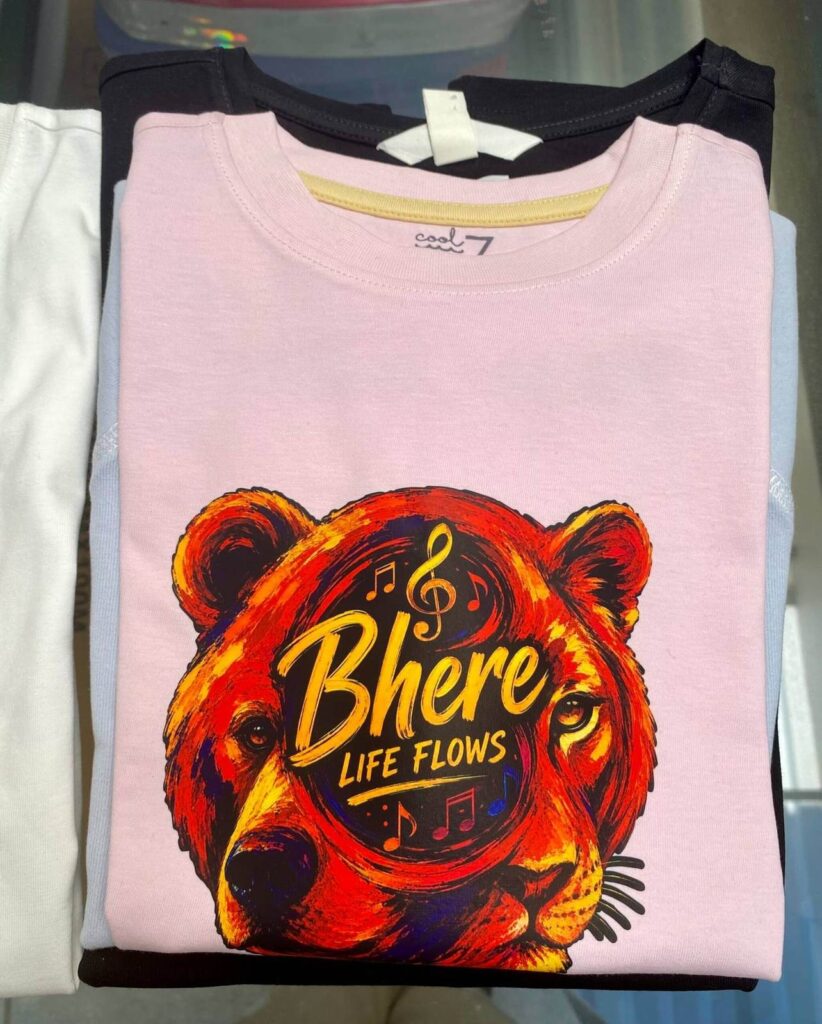 Custom T-shirt design being prepared for printing