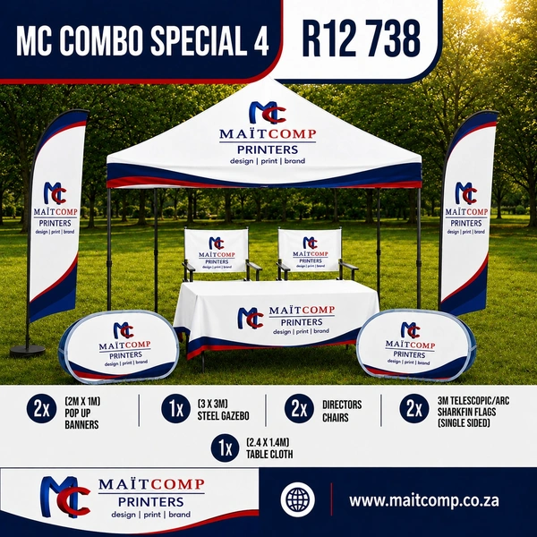MC Combo Special 4 Event Branding Package – Maitcomp Printers Cape Town