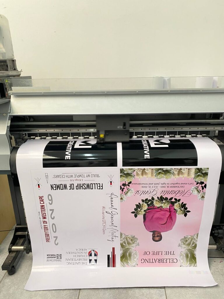 Custom vinyl signage printed by Maitcomp Printers