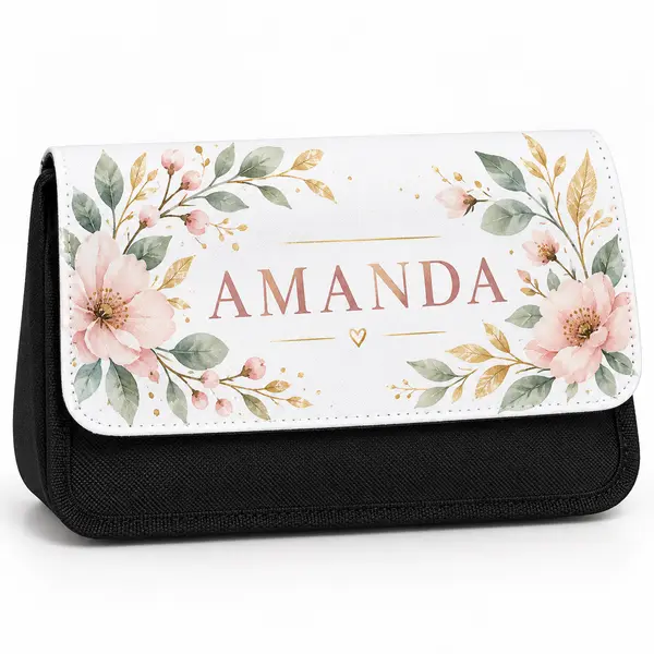 Personalised Black Cosmetic Bag