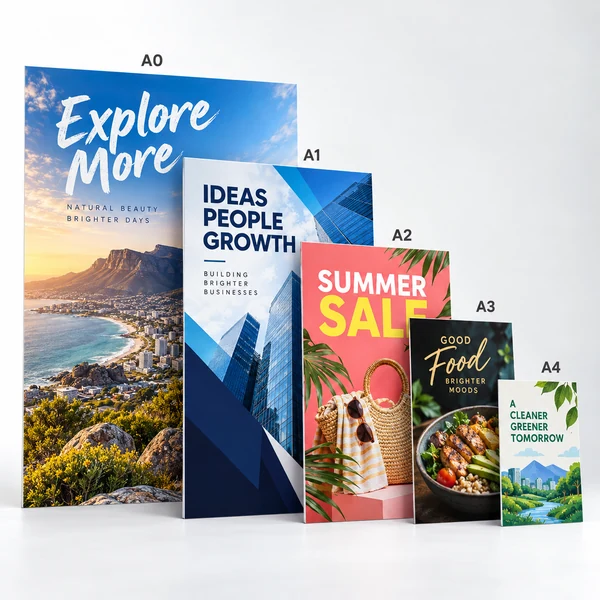 A0, A1, A2, A3 and A4 poster printing in Cape Town